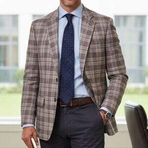 NWOT Lauren Ralph Lauren 42S Old Money Glen Plaid Lexington Ultraflex Blazer